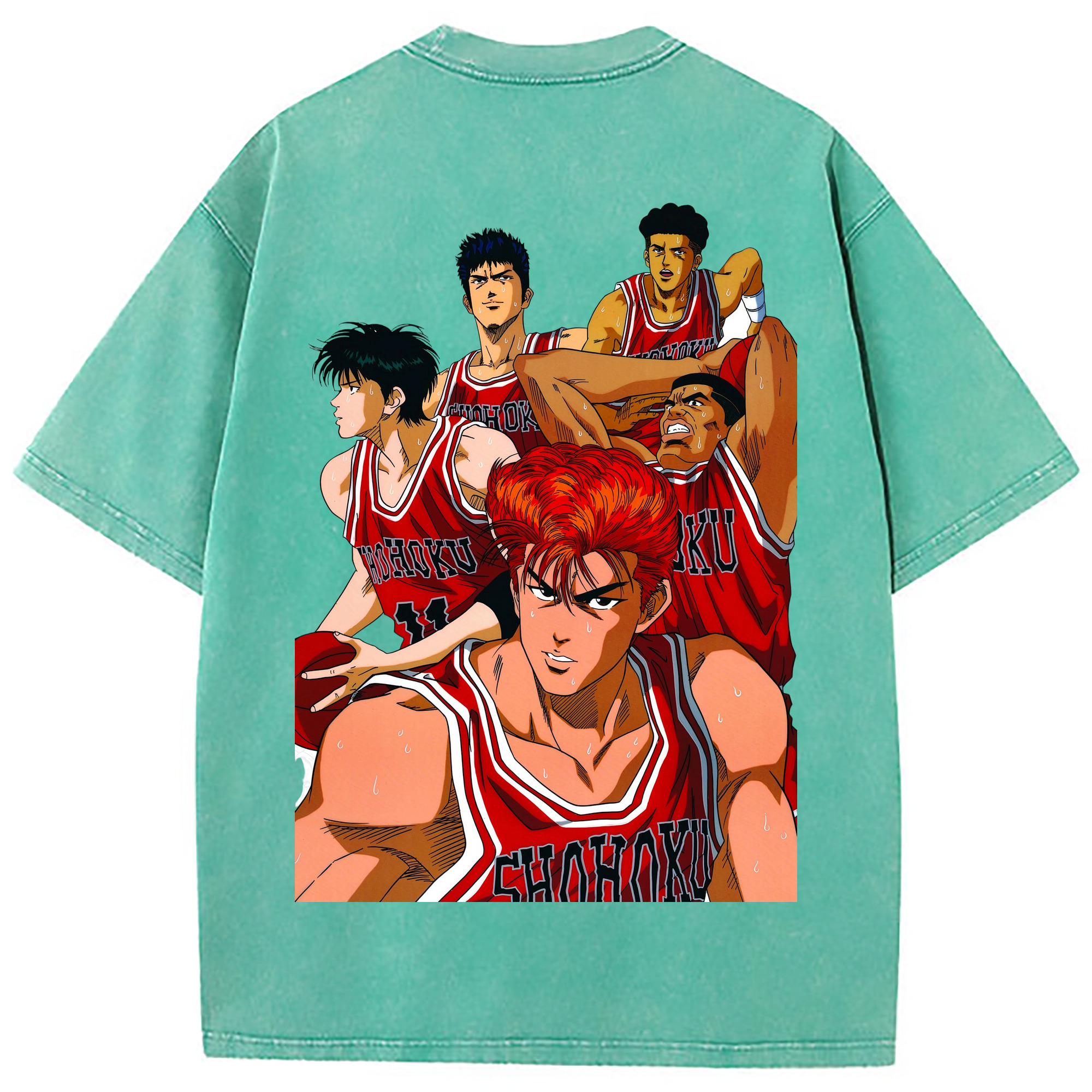 （画像用） SLAM DUNK／スラムダンク 綿100% ヴィンテージ風 半袖Tシャツ（背面プリント）